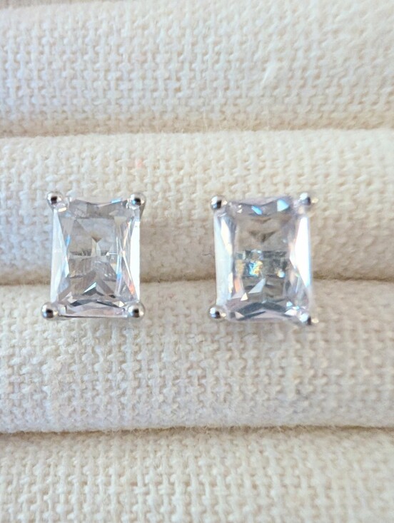 Moissanite Jewelry - 💎 Discount 💎 4 Carat Stud Earrings Moissanite - Diamond Stud Style